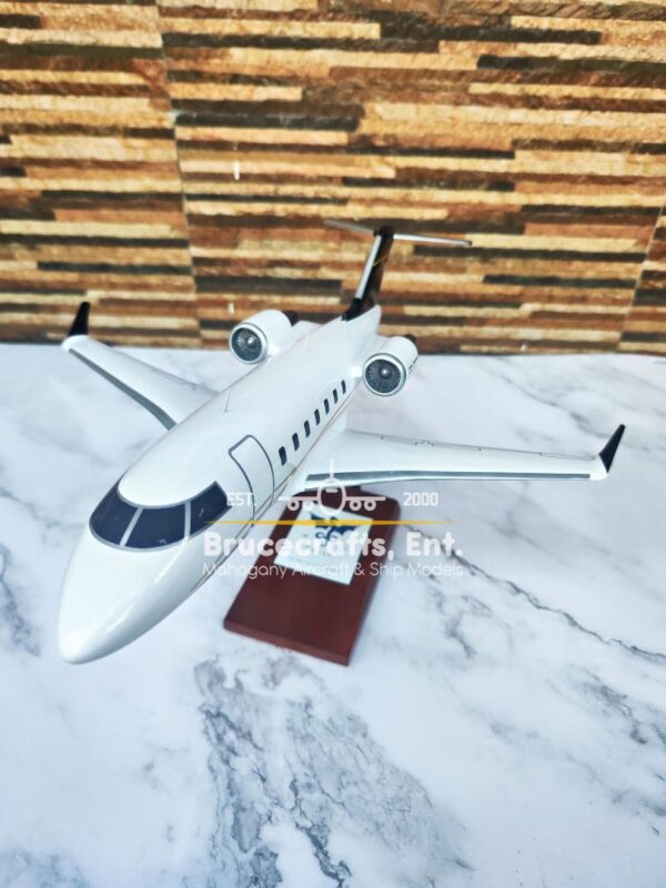 Model of Bombardier Challenger 605 with detailed craftsmanship.